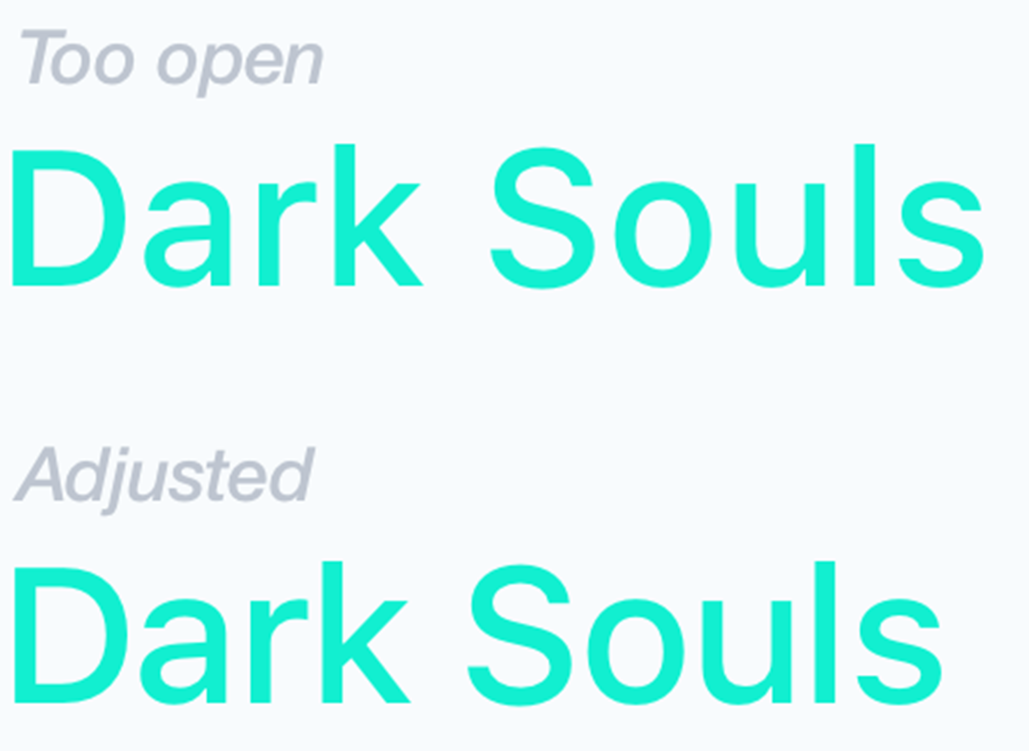 Letter spacing